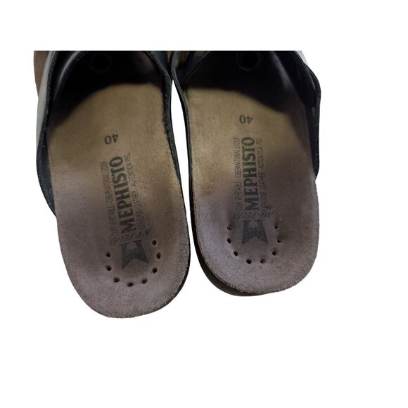 Mephisto Violette Sandals Women 10 Green 3D Floral Thong Flip Flop Women Size 10 - Picture 8 of 8